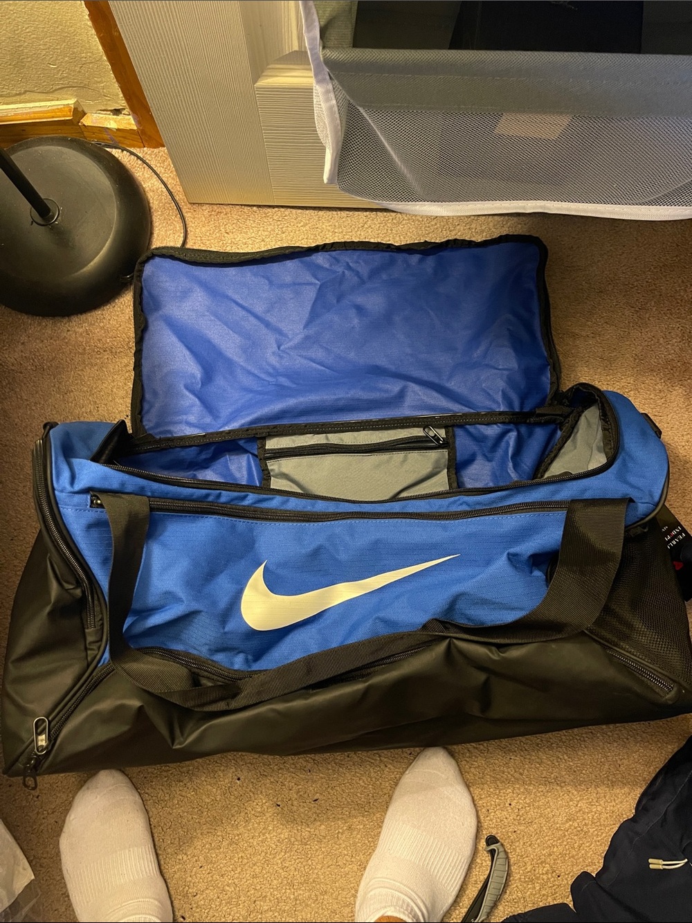 Nike blue duffle bag